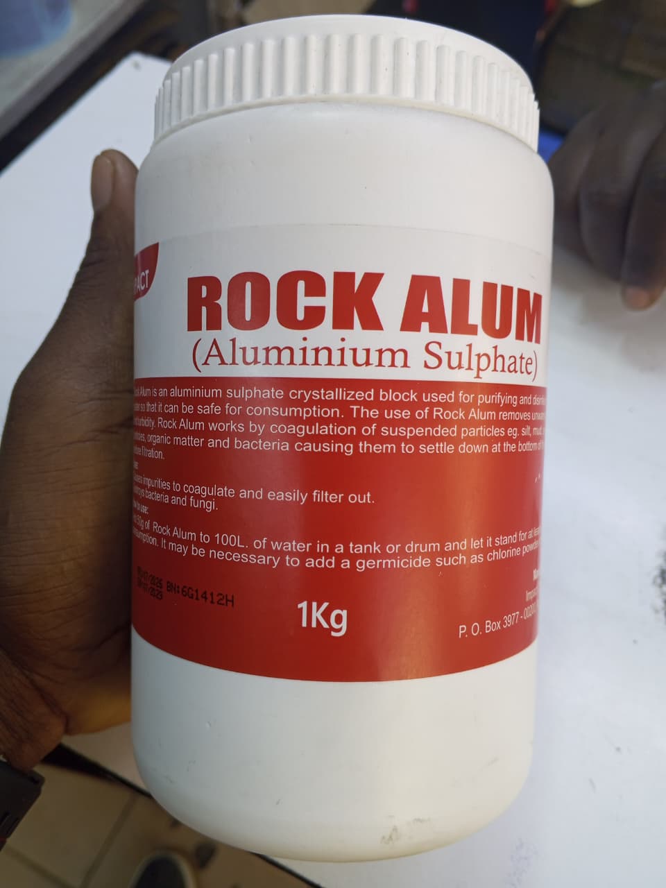 Rock Alum {aluminium sulphate} 1kg